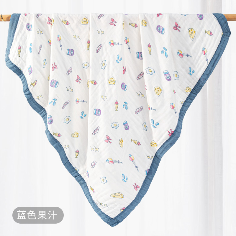  蓝色果汁浴巾